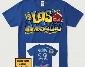 Los Angeles Football Shirt, Personalized Number and Name Sweatshirt