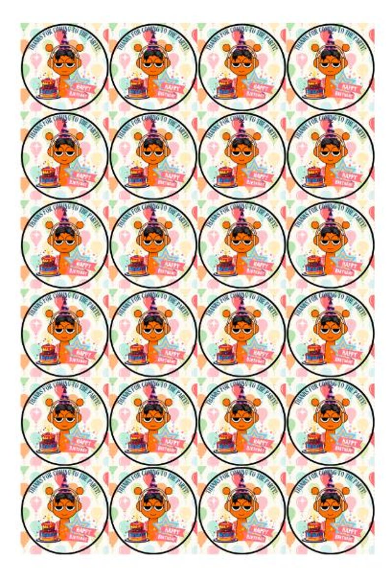 Sticker Oren Label Sprunki Oren Birthday Stickers (PDF) - Etsy