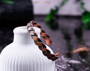 Handmade Copper Cuff Bracelet: Healing Bangle, Lighted Gift Box