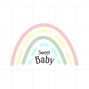 Sweet Baby Rainbow SVG, Baby SVG, Nursery SVG/Printable, Baby Rainbow svg, Baby room svg, Baby boy or baby girl room svg/printable
