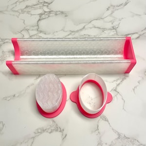 Oval CakePop Cutter & Tray Set – 2.5” Tall x 1.75” wide Cake Pop Shaper Kit for Baking Parties Special Events