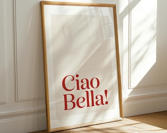 Ciao Bella Print: Trendy Living Room Wall Art (Digital Download)