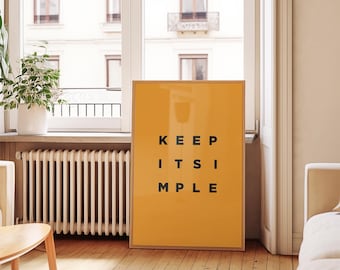 Keep it simple Print: Moderne minimalistische Kunst (Digitaler Download)