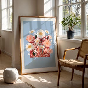 Margerite Blumen Druck: Wilde Blüte Blüte Blumen Druck (Digitaler Download)