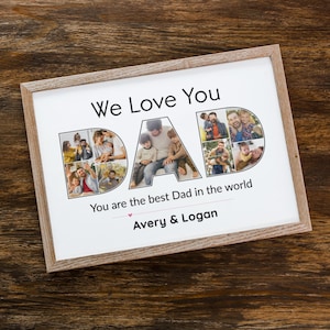 Dad Photo Collage – Father’s Day Gift, Personalized Photo Collage, Custom Gift for Dad, Digital Download Wall Art