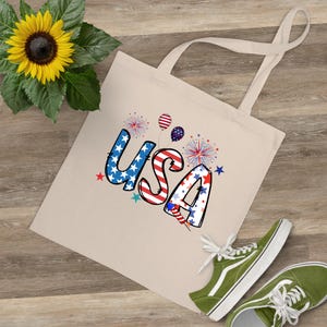 Patriotische USA-Einkaufstasche - Perfekt für den 4. Juli, Strandtage, Einkaufen, Reisen, Geschenke für alle Gelegenheiten