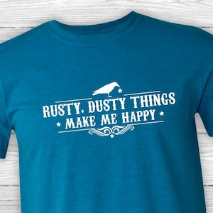 Rusty Dusty Things, junkin' shirt, antiquing shirt, antiques shirt, vintage market, flea market tee, thrifting shirt, pickers shirt image 2