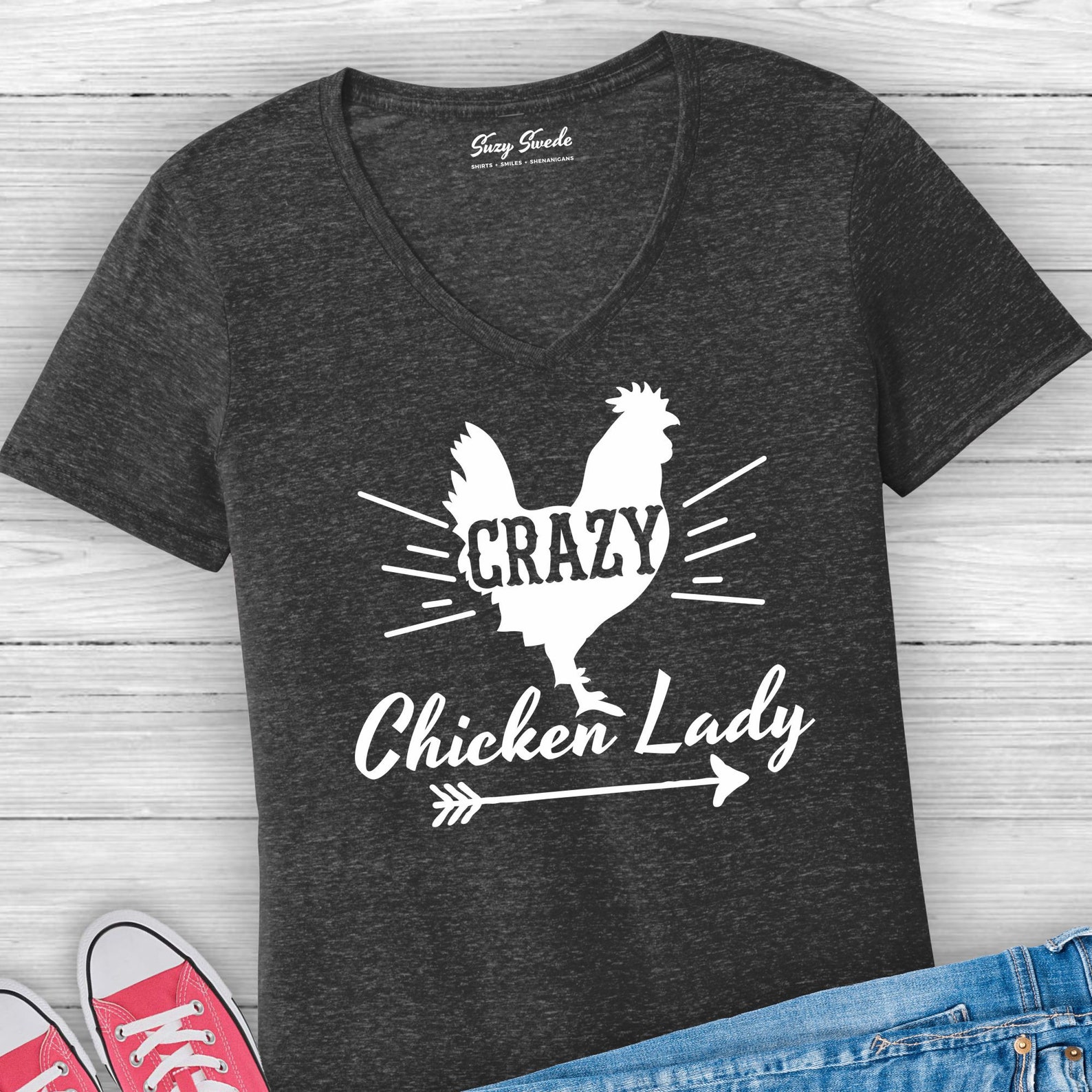 Crazy Chicken Lady Shirt Ladies Farm Shirt Chicken Shirt Etsy