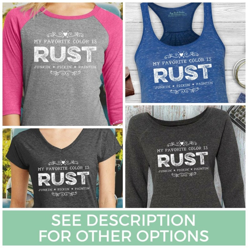 rust colored tshirts