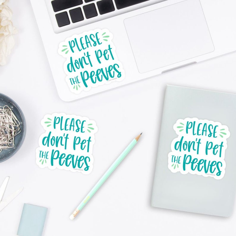 Please Don't Pet the Peeves Sticker laptop sticker Etsy