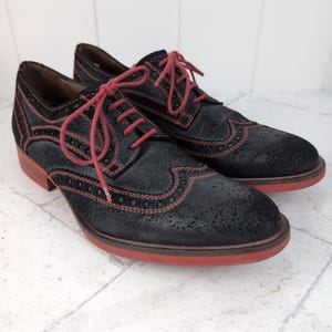 Donald J. Pliner Brown Suede Wingtip/Full Brogue Shoes 10.5M (Made in Italy) Rockabilly Wingtips - Etsy main image 4