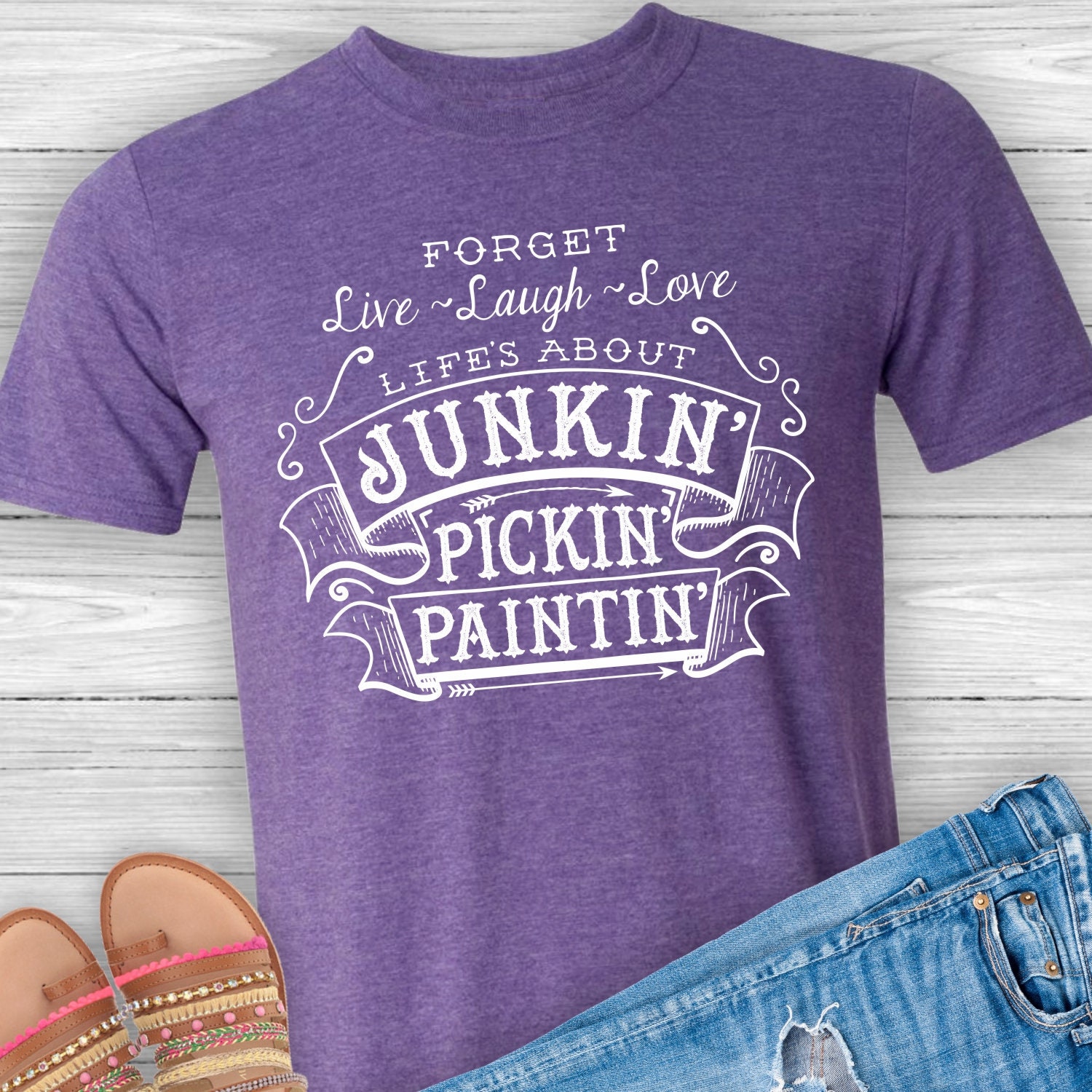 Life's About Junkin' Pickin' Paintin' T-shirt Junkin' Shirt, Vintage  Vendor, Junk T-shirt, Junk, Chalk Paint, Flea Market Shirt, Salvage -   Ireland