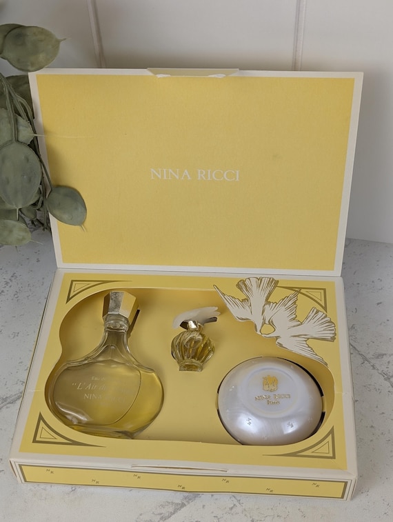 Vintage 1970s Nina Ricci L'air Du Temps Gift Box Trio – EDT