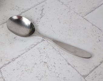 Towle Lauffer Magnum 18/8 Serving Spoon 7 3/4 Inch | Scandinavian Modern | MCM Tableware Home Decor | Minimalist Dining