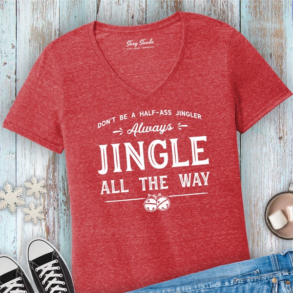 V Neck Holiday Shirt Etsy