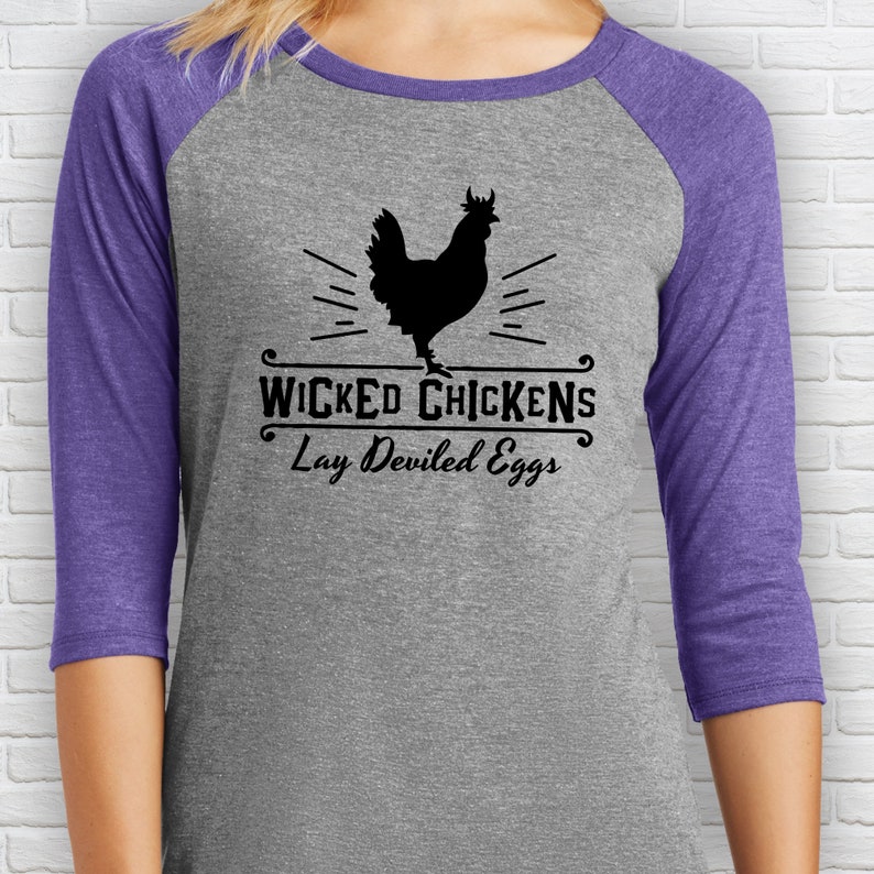 Chicken Shirt Wicked Chickens Lay Deviled Eggs Funny Chicken Etsy