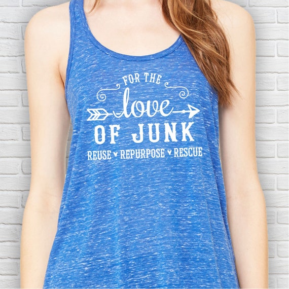 For the Love of Junk Ladies Tank Junkin Shirt Upcycled | Etsy