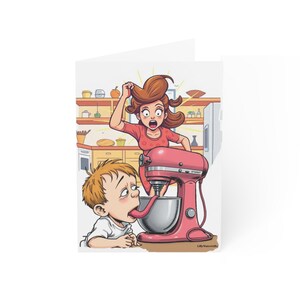 Tarjetas de felicitación divertidas para mamás, tarjetas divertidas para el día de la madre, lindas tarjetas de agradecimiento, juego de tarjetas divertidas con humor para la cocina, regalo de tarjeta único