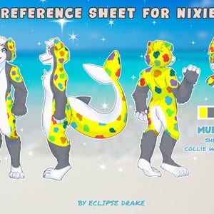 Furry Reference Sheet, Furry Character Sheet, Character Sheet art, Fursona ref Sheet, Fursona Commission, Furry Art, Anthro Reference sheet