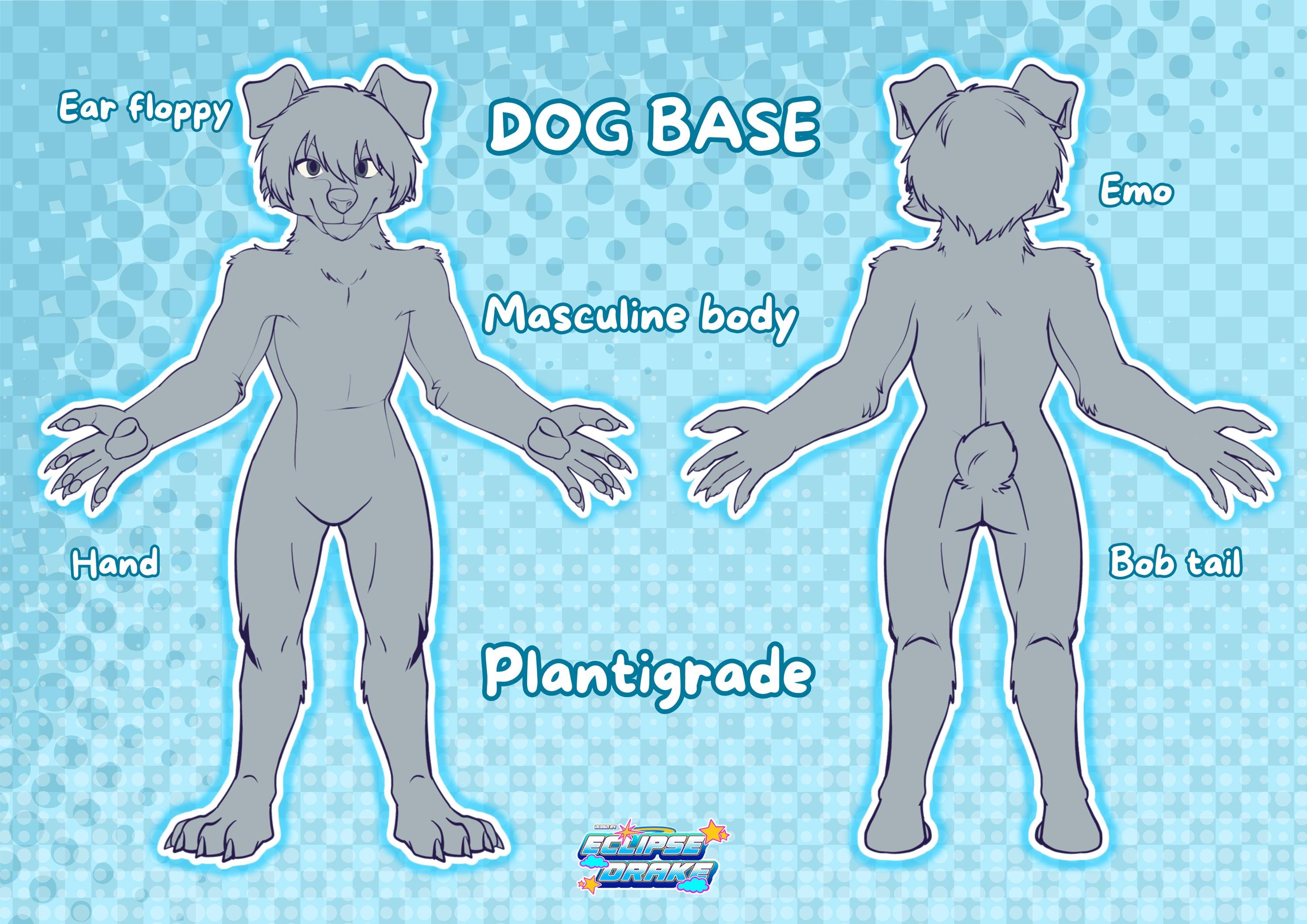 Furry Reference Sheet Base | Digital Download YCH Template | Anthro ...