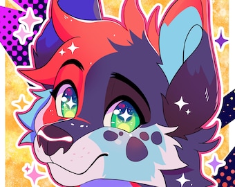 Custom Furry Art Commission, Fursona Avatar, Anthro Character Drawing, PFP, Headshot Icon
