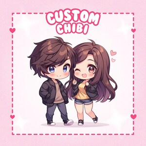 NIESTANDARDOWA POSTAĆ CHIBI, Para Chibi, Słodki Chibi, Fanart Chibi, Zlecenie Chibi, Logo Chibi, Panel Chibi, Portret Kawaii, Prezent Wielkanocny