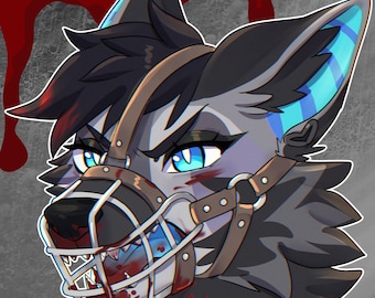 Custom Furry Art Commission | Gore Art Piece | Creepy Bloody Anthro | Fursona Horror Scene