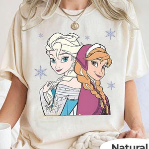 Disney Princess Elsa Anna Besties T-shirt, Disney Girls Couple Best Friends Shirts, Birthday Gift Tee, Disneyland Matching Family Trip Shirt