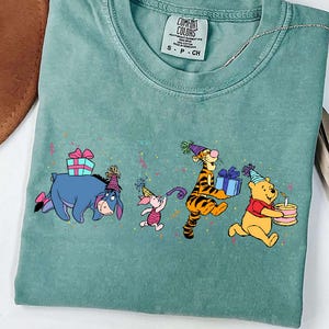 Disney Winnie The Pooh Birthday T-shirt, Pooh Tigger Eeyore Piglet Shirts, Birthday Gift Tee, Disney Vacation Shirt, Disneyland Family Trip