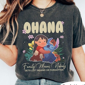 Disney Lilo And Stitch Aloha Hawaii Retro T-shirt, Ohana Means Family Shirts, Disneyworld Vacation Shirt, Disneyland Family Trip Shirt