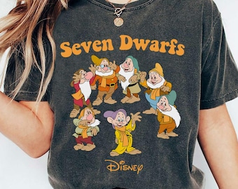 Disney Seven Dwarfs Cute T-shirt, Vintage Dwarfs Snow White Princess Shirts, Birthday Gift Tee, Disney Shirt, Disneyland Family Trip Shirt