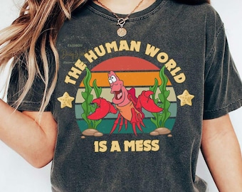 Vintage Disney Sebastian Crab T-shirt, The Little Mermaid Shirts, Birthday Gift Tee, Disney Matching Shirt, Disneyland Family Trip Shirt