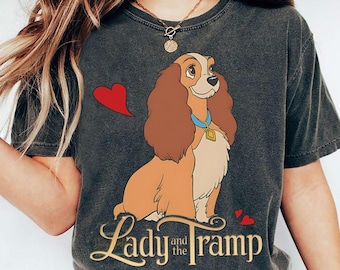 Disney Lady Retro T-shirt, Lady And The Tramp Shirts, Birthday Gift, Dog Lover Shirt, Disney Vacation Shirt, Disneyland Family Trip Shirt