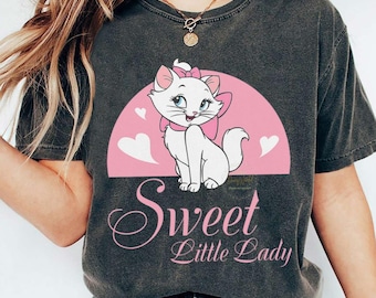 Retro Disney Marie Cat Sweet Little Lady T-shirt, The Aristocats Shirts, Cat Lover Tee, Disney Vacation Shirt, Disneyland Family Trip Shirt