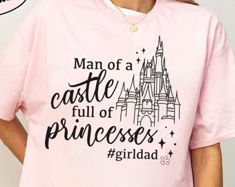 Disney Magic Kingdom Castle Girl Dad Mens Shirt, Father And Daughter Matching Family Trip Tee, Theme Park Vacation Outfit And Gift For Him