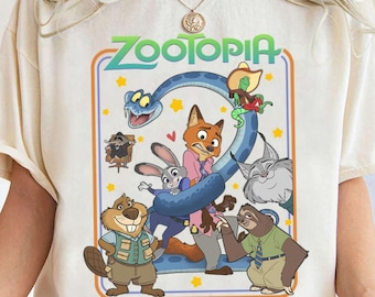 Disney Zootopia 2 Movie Shirt, Nick Wilde Judy Hopps Snake Shirts, New Sequel Poster Sweatshirt, Funny Animal Squad, Family Cinema Trip Tee