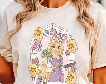 Disney Rapunzel And Pascal T-shirt, Tangled Disney Princess Shirts, Birthday Gift Tee, Disney Matching Shirt, Disneyland Family Trip Shirt