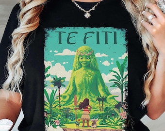 Retro Disney Moana Te Fiti Fairy Garden T-shirt, Princess Moana 2 Shirts, Birthday Gift, Disney Matching Shirt, Disneyland Family Trip Shirt