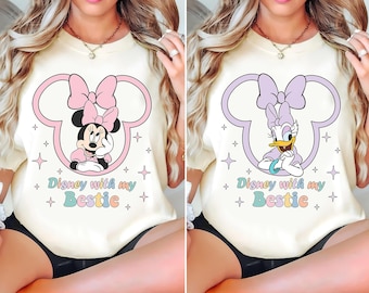 Minnie And Daisy Bestie T-shirt, Disney Trip With My Bestie Shirts, Disney Best Friends Tee, Disneyworld Shirt, Disneyland Family Trip Shirt