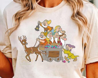 Retro Disney The Seven Dwarfs T-shirt, Disney Snow White Dwarfs Shirts, Birthday Gift, Disney Matching Shirt, Disneyland Family Trip Shirt