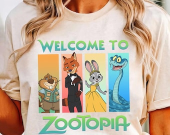 Welcome To Zootopia Shirt, Nick Wilde Judy Hopps Snake Shirts, Disney Zootopia 2 Sweatshirt, Funny Animal Squad, Family Disneyland Trip Tee