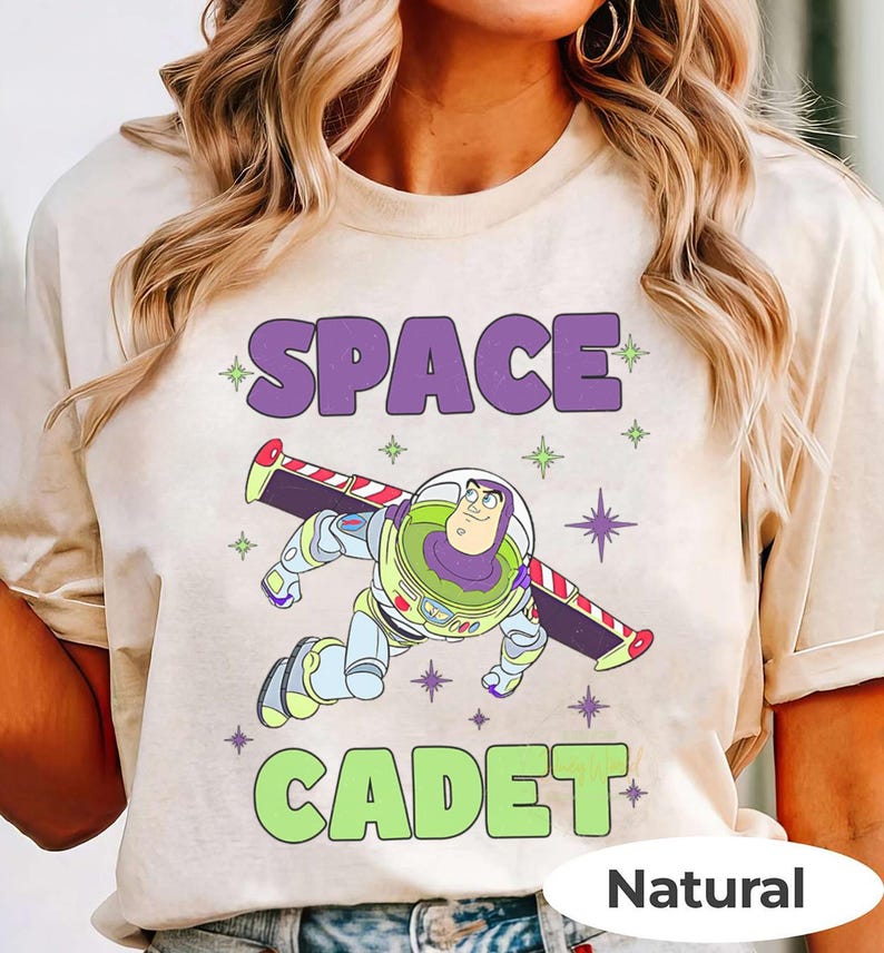 Retro Disney Toy Story Buzz Lightyear Space Cadet T-shirt, Buzz Space Cadet Shirts, Disney Matching Shirt, Disneyland Family Trip Shirt bild 5