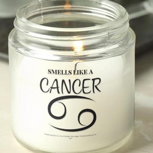 Zodiac Sign Candle, Cancer Gift, Horoscope Candle, Astrology Gift, Scented Candle, Gift for her, Gift for Zodiac symbol, Zodiac lover