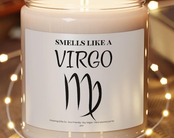 Libra Zodiac Candle: Scented Soy Candle, Astrology Gift