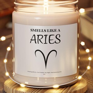 Zodiac Sign Candle, Aries Gift, Horoscope Candle, Astrology Gift, Scented Candle, Gift for her, Gift for Zodiac symbol, Zodiac lover