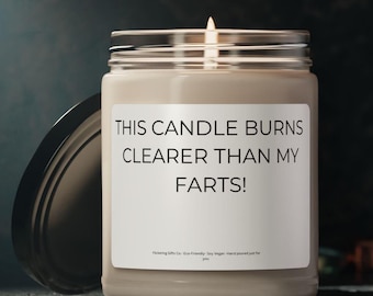 Funny Fart Joke Soy Candle: Gag Gift, Home Decor, 9oz Scented Candle