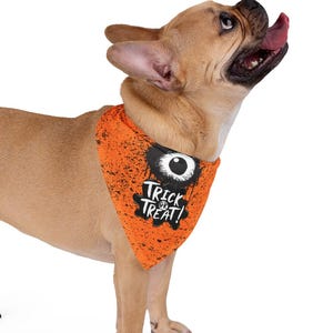 Halloween Pet Bandana, Trick or Treat Design, Pet Costume Accessory, Dog Bandana, Cat Outfit, Holiday Pet Gear, Pet Costume, Dog Neck Scarf