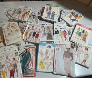 Zestaw 38 wzorów do szycia Vintage Simplicity McCalls Butterick Vogue Lata 60., 70. i 80.