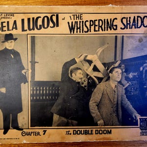 Bela Lugosi The Whispering Shadow-lobbykaart, origineel 1933