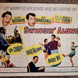 Swingin&#39; Along movie poster, original vintage 1960s, Ray Charles